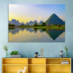 Yangshuo Reflection on Li River Wall Art