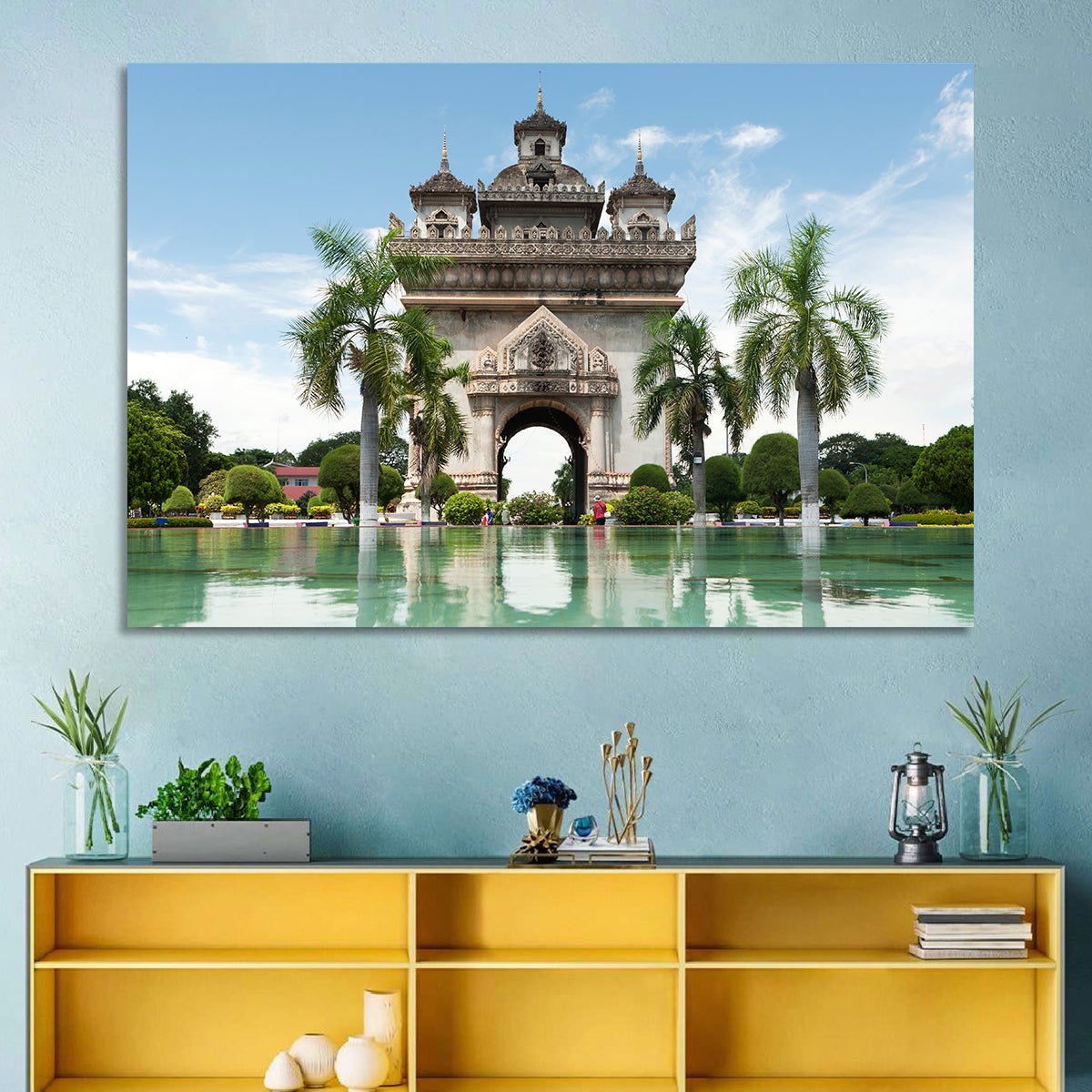 Patuxai Victory Gate Vientiane Wall Art in a room, landscape