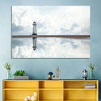 Wales Seashore Lighthouse Wall Art