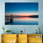 Lake Geneva Sunrise Pier Wall Art