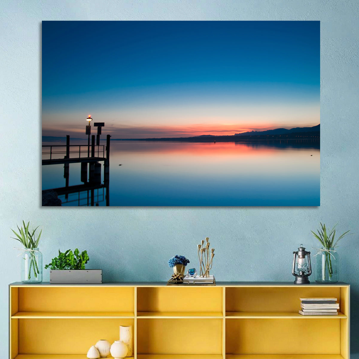Lake Geneva Sunrise Pier Wall Art
