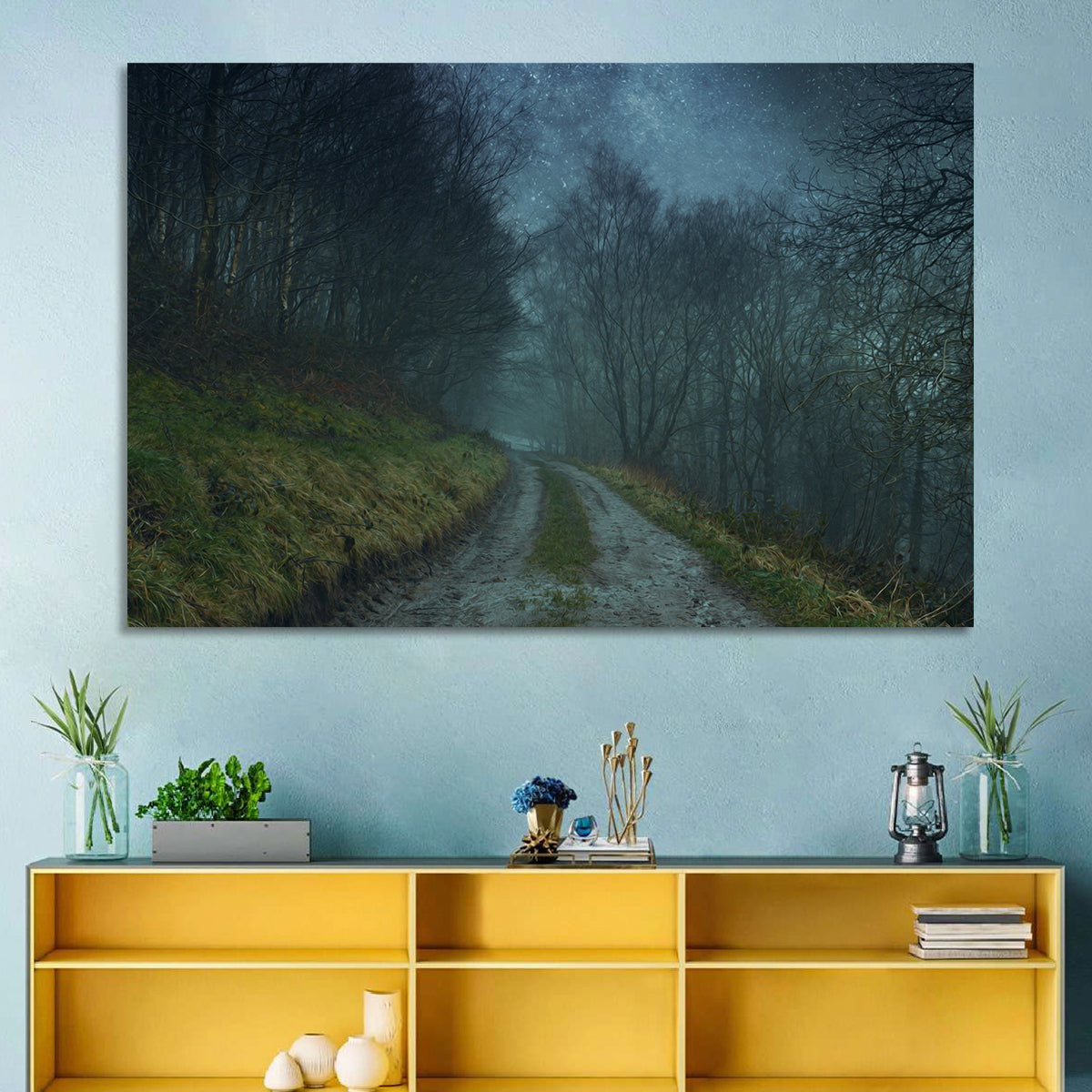 Misty Forest Pathway Wall Art