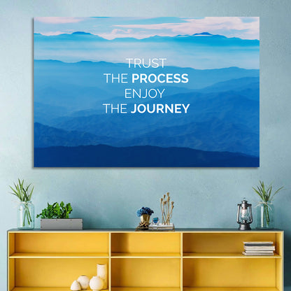 Trust the Process Mountain Layers Wall Art
