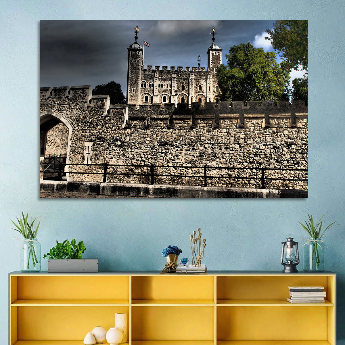 Tower of London Wall Art in a room, landscape