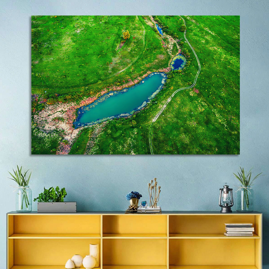 Meadows Lake Aerial Wall Art