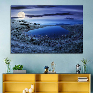 Mountain Lake at Night Wall Art