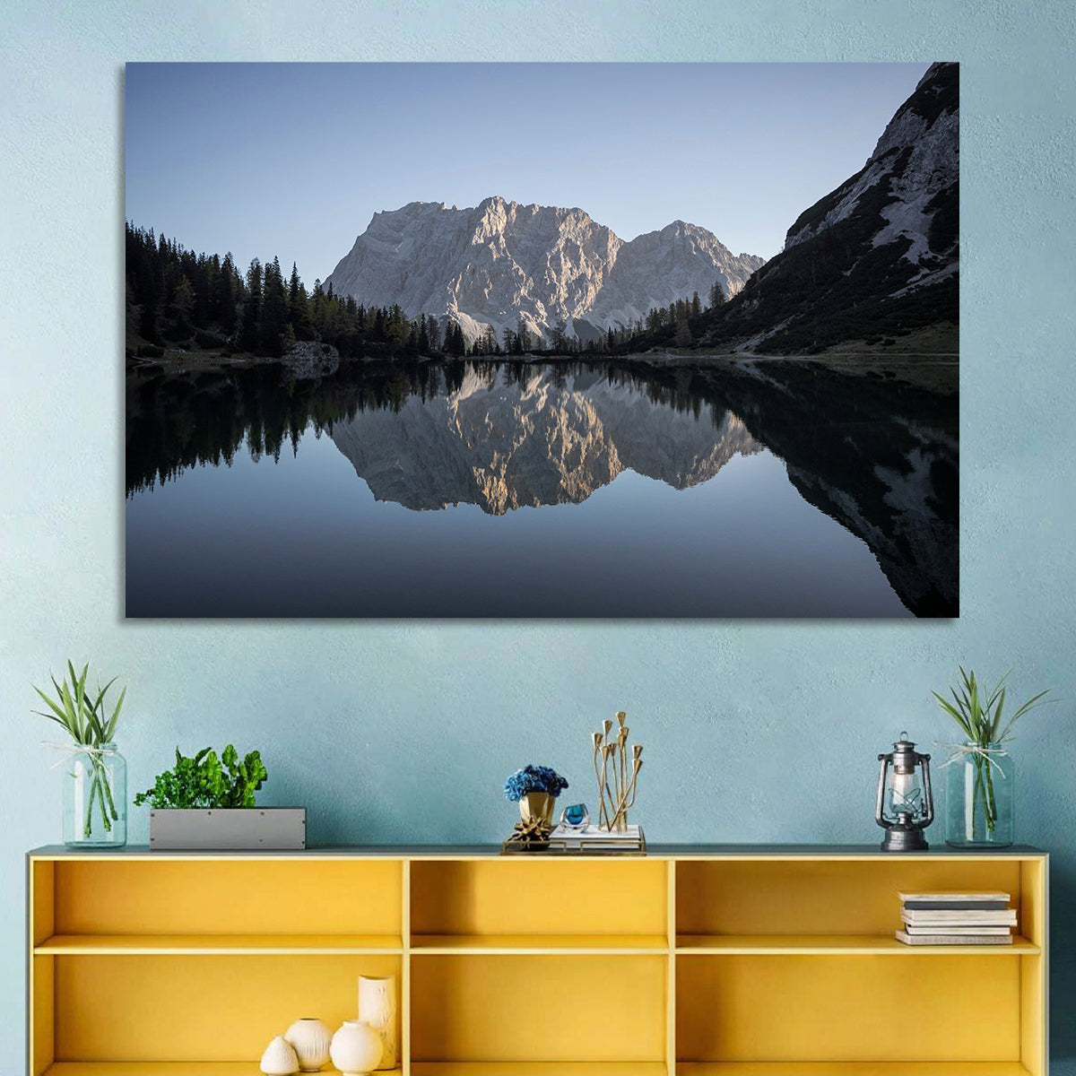 Zugspitze from Lake Seebensee Wall Art