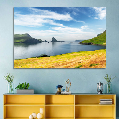 Tindhólmur and Drangarnir Coastal Bay Wall Art