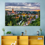 Zähringen Bridge at Twilight, Fribourg Wall Art