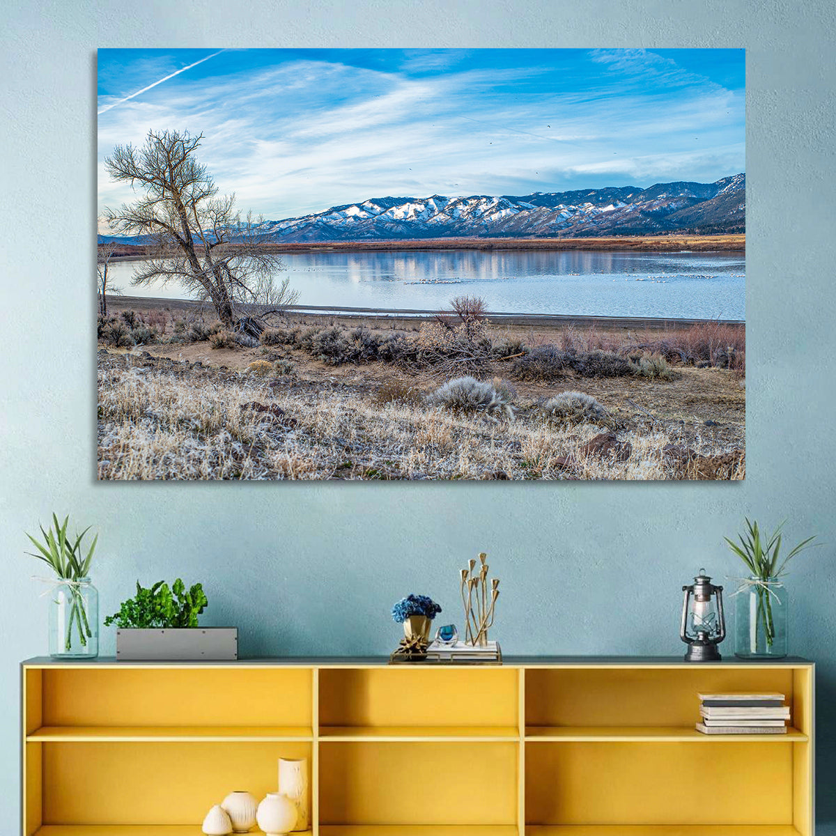 Winter Washoe Lake Morning Wall Art