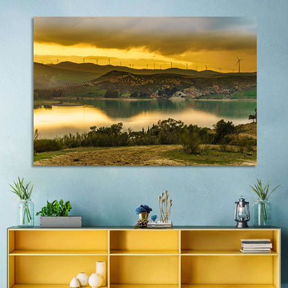 Andalucia Wind Farm at Golden Hour Wall Art