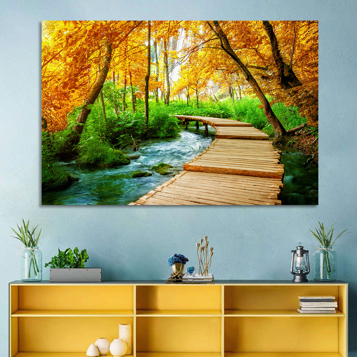 Plitvice Autumn Boardwalk Wall Art