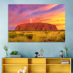 Uluru Golden Hour Sunset Wall Art