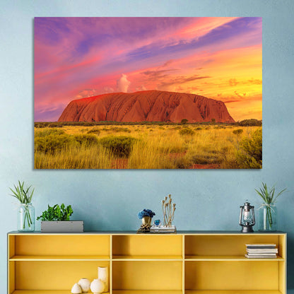 Uluru Golden Hour Sunset Wall Art