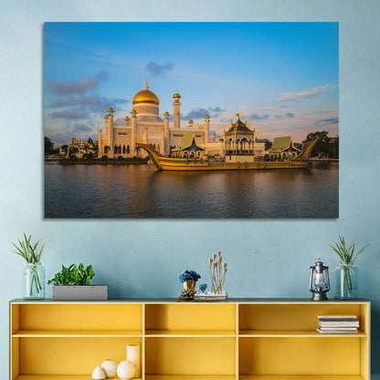 Sultan Omar Ali Saifuddien Mosque at Golden Hour Wall Art