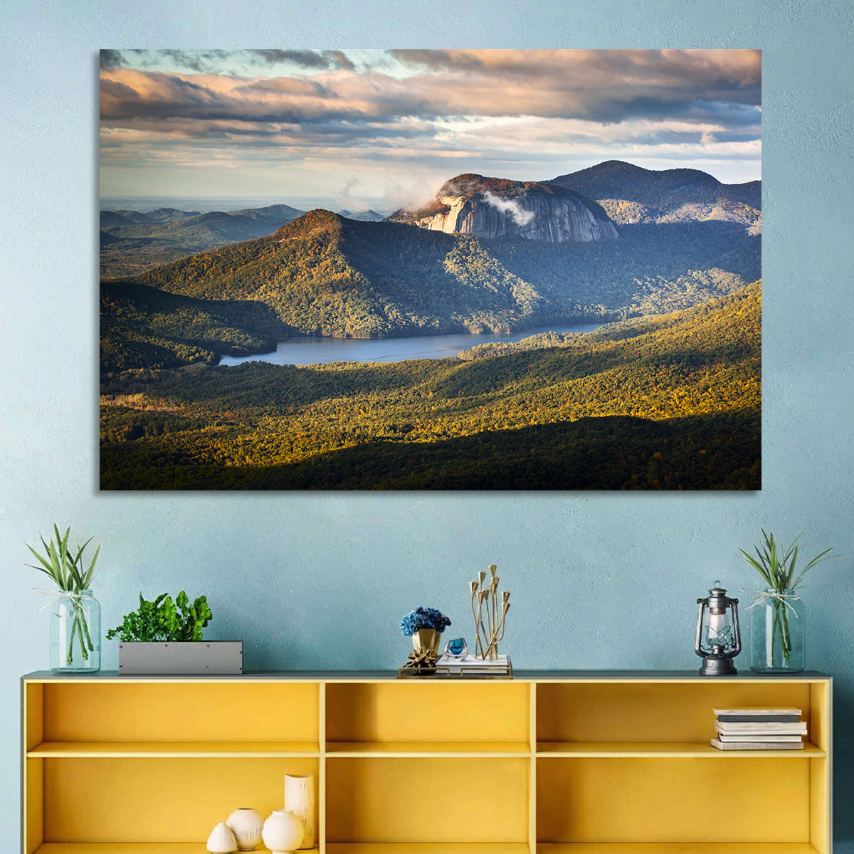 Table Rock Sunrise Over Looking Glass Rock Wall Art