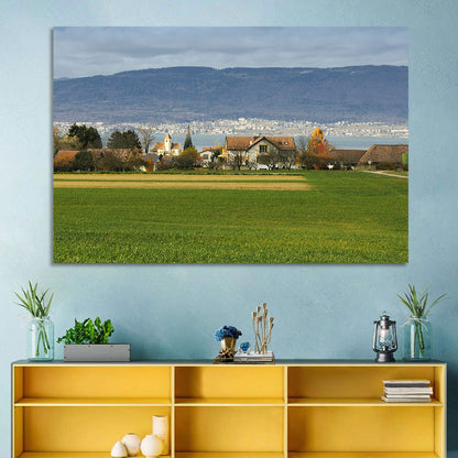 Lake Neuchatel Countryside View Wall Art