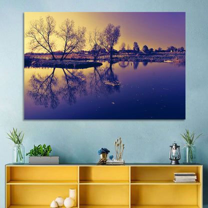Winter Lake Morning Wall Art