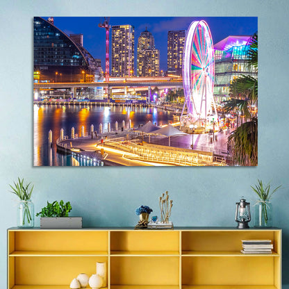 Darling Harbour Nightscape Wall Art