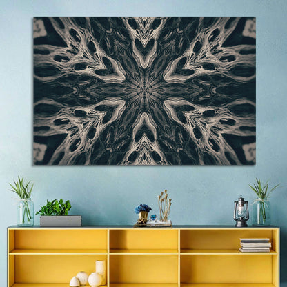 Black Gothic Demon Mandala Wall Art
