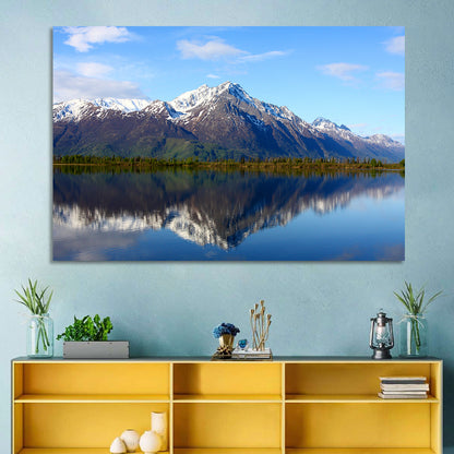Pioneer Peak Reflected in Jim Lake Wall Art