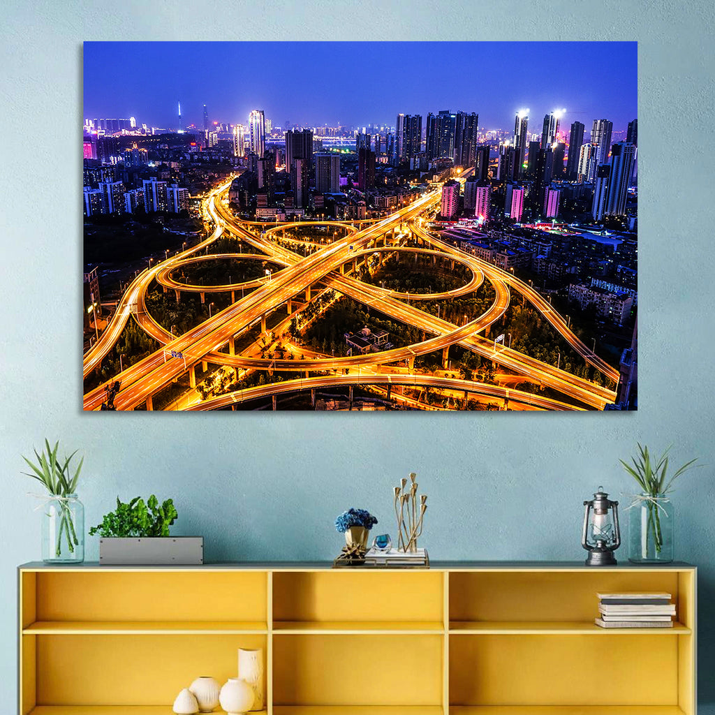 Hanyang District Interchange Nightscape Wall Art