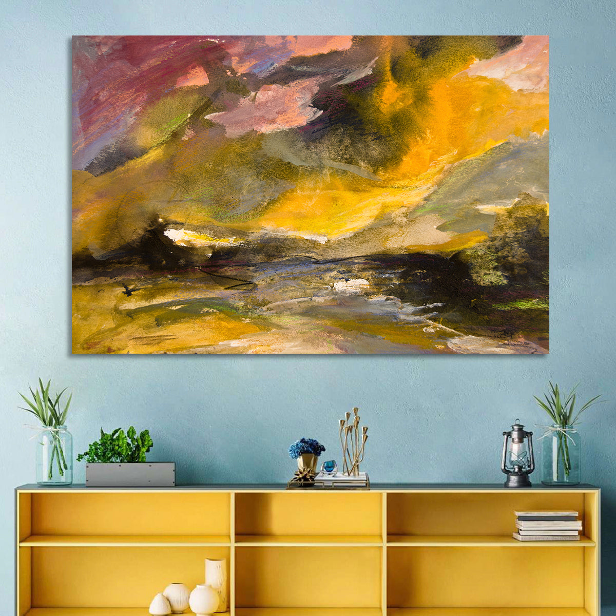 Coastal Storm Over Distant Water Wall Art