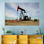Pump Jack with Storage Tank Wall Art