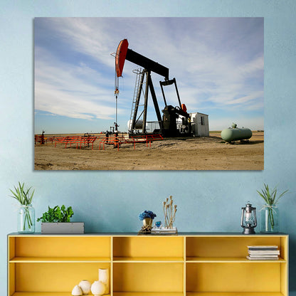 Pump Jack with Storage Tank Wall Art
