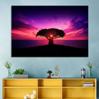 Baobab Sunset Silhouette Wall Art