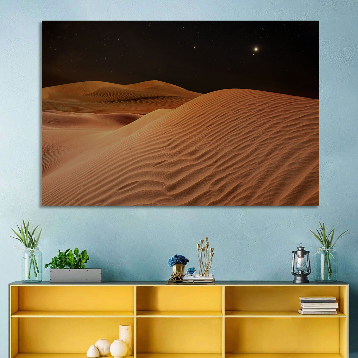 Starry Desert Night Wall Art