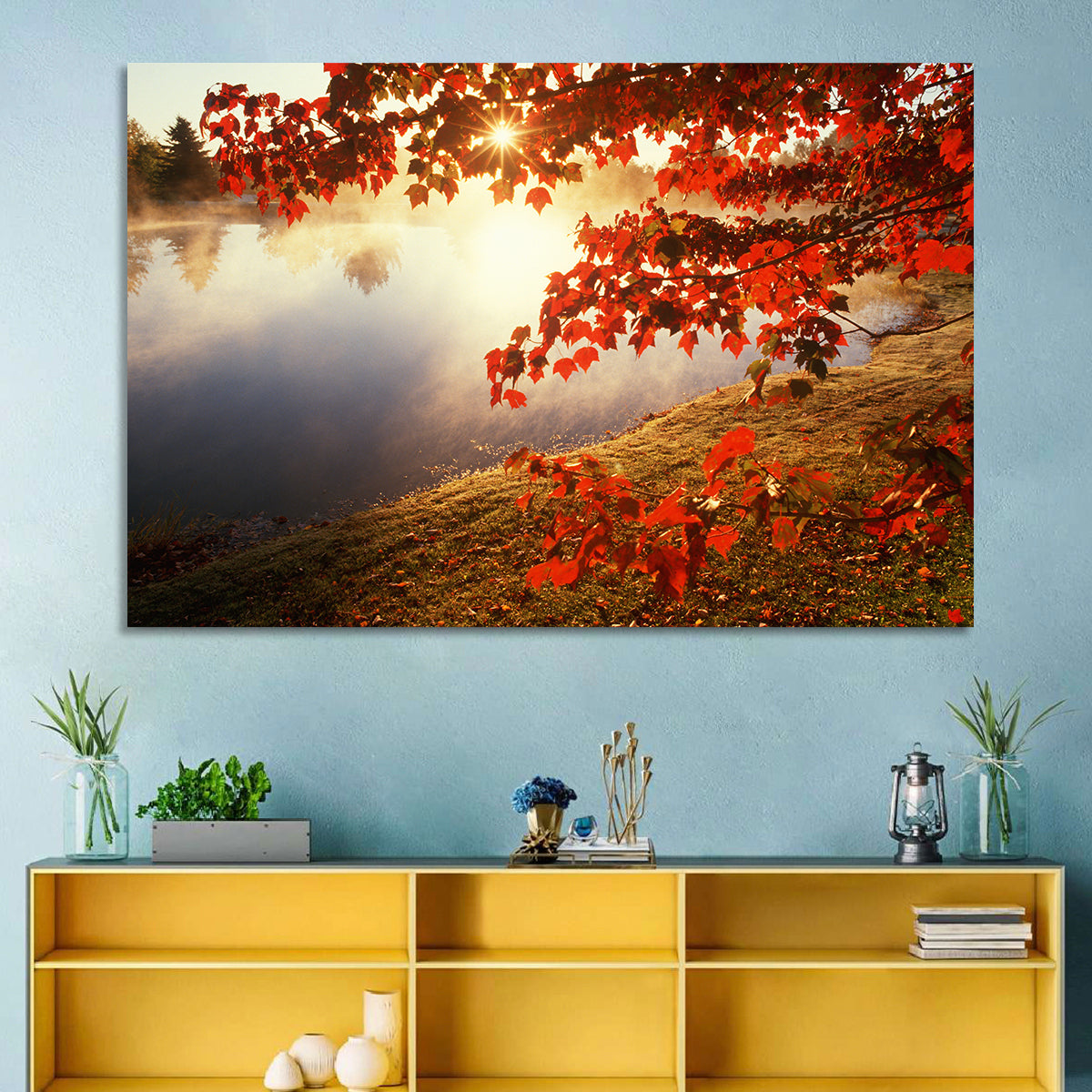 Autumn Pond Sunrise Connecticut Wall Art