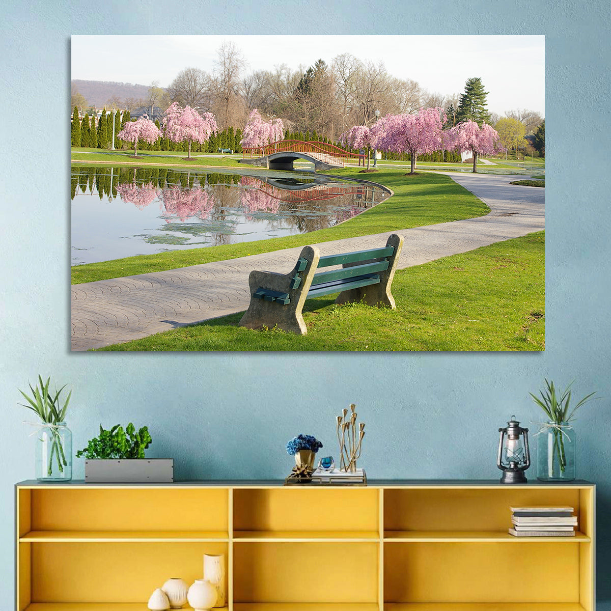 Harrisburg Park Cherry Blossoms Wall Art