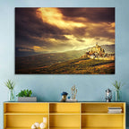 Mont-saint-michel Castle at Dusk Wall Art