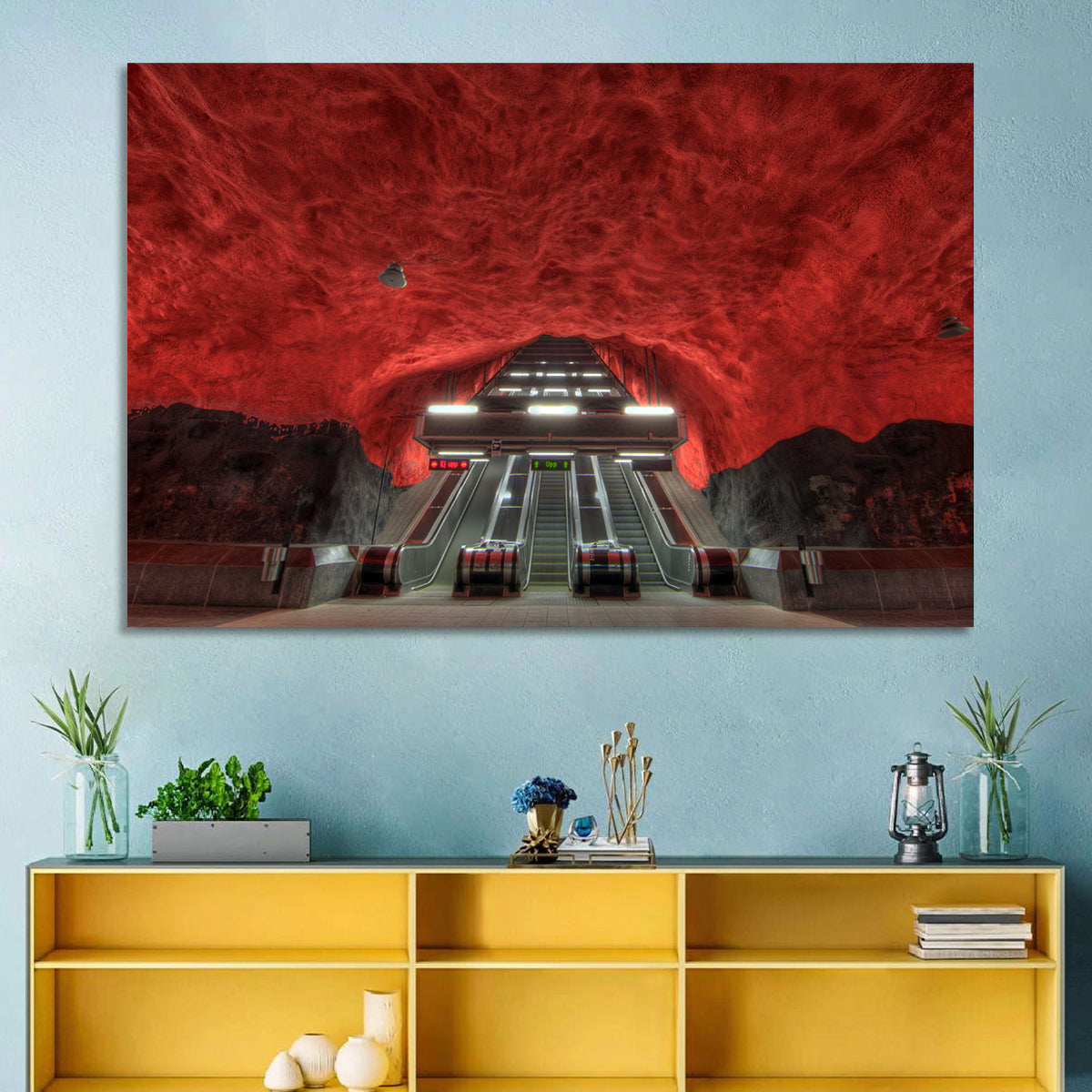 Solna Centrum Metro Station Wall Art in a room, landscape