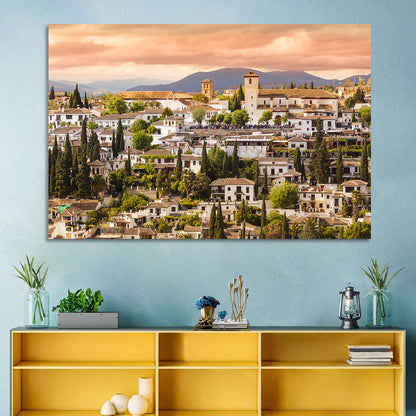 Granada Albaicín Sunset Cityscape Wall Art