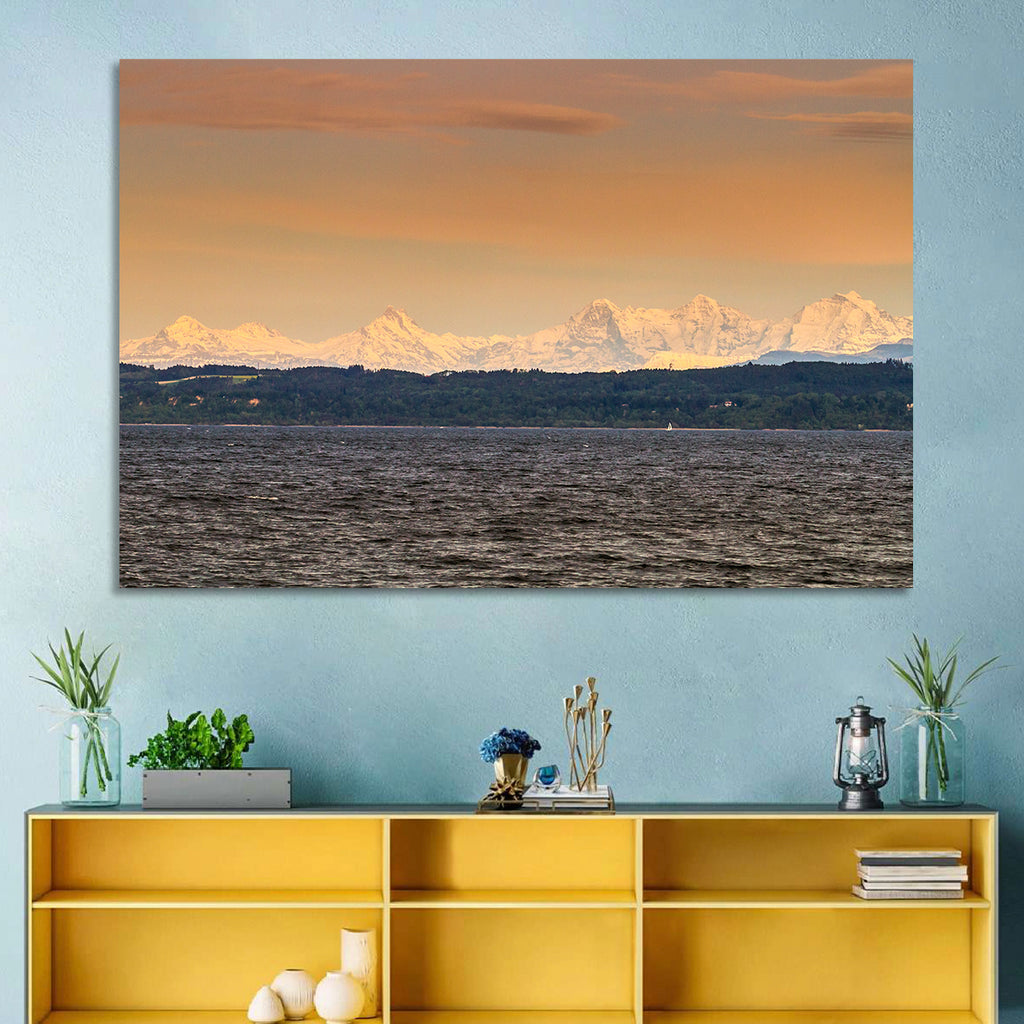 Lake Neuchatel Golden Hour Wall Art
