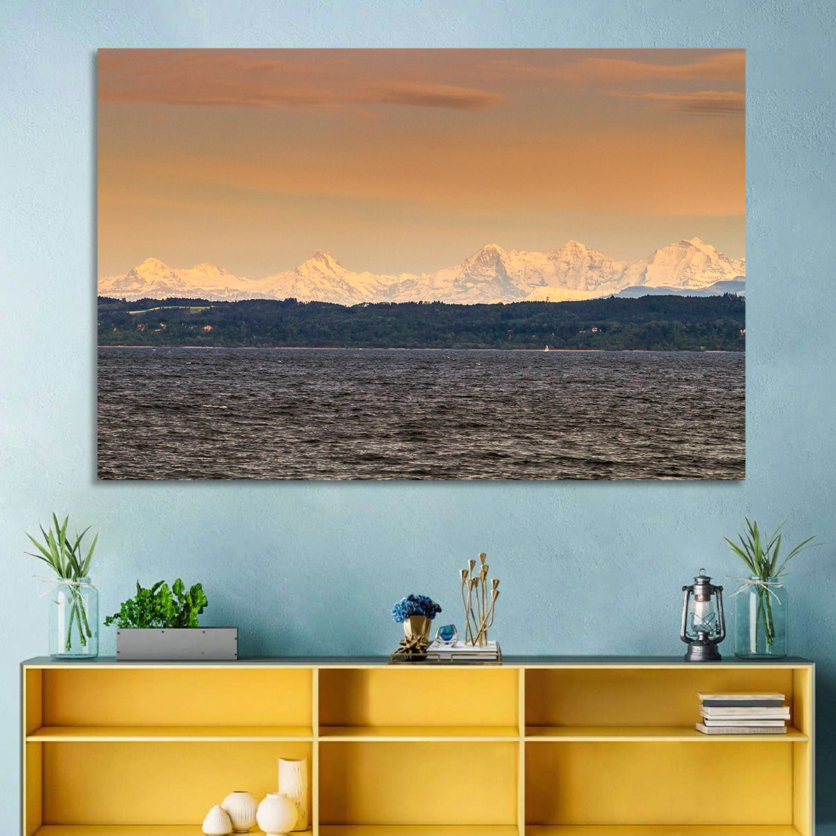 Lake Neuchatel Golden Hour Wall Art