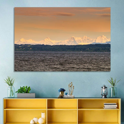 Lake Neuchatel Golden Hour Wall Art