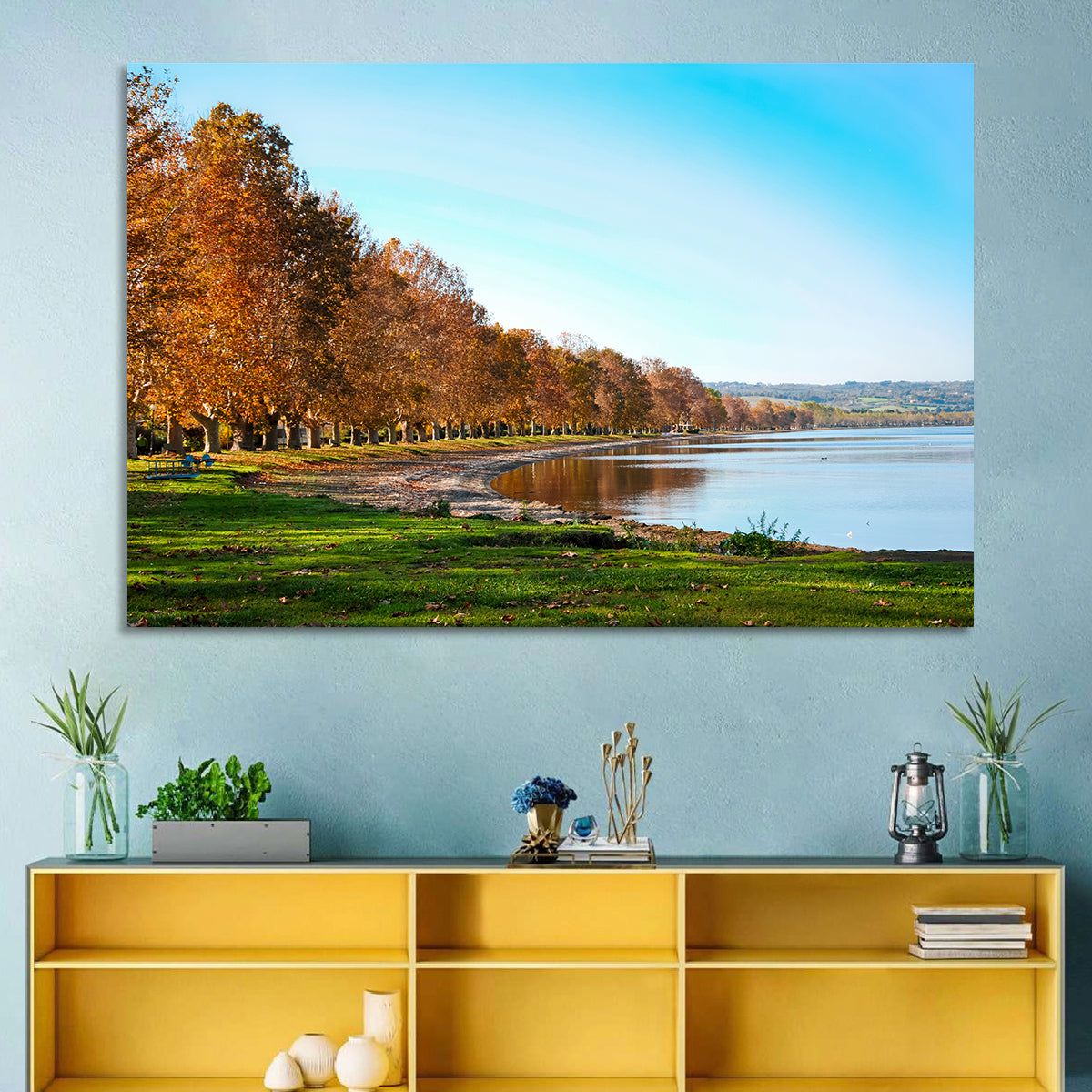 Lake Bolsena Autumn Shoreline Wall Art