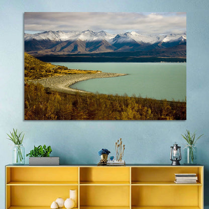 Lake Pukaki Autumn Shoreline Wall Art