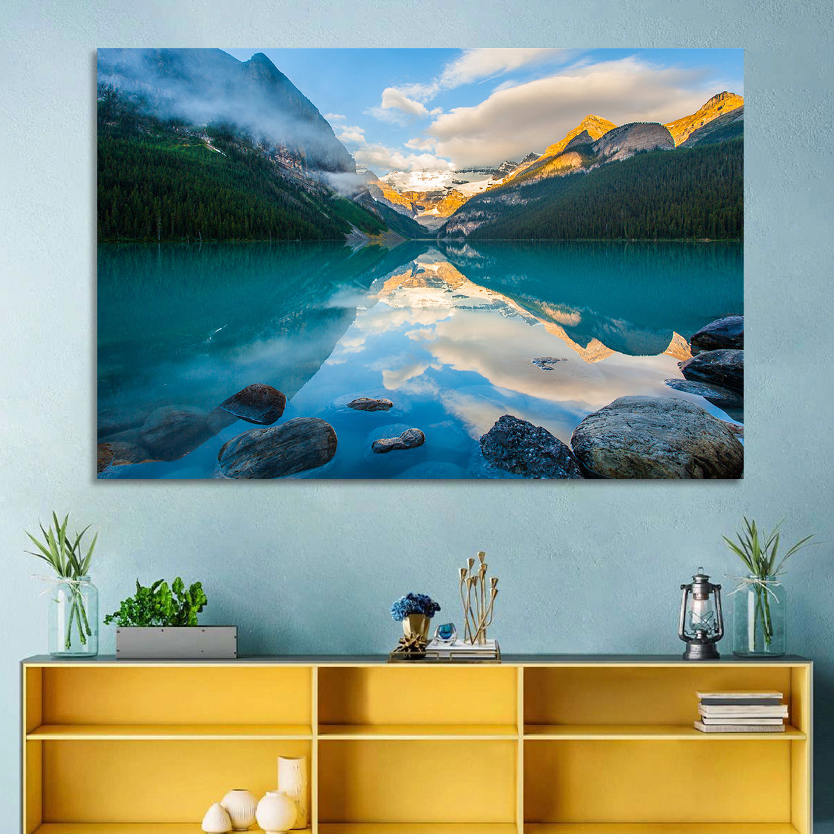 Lake Louise Sunrise Reflection Wall Art