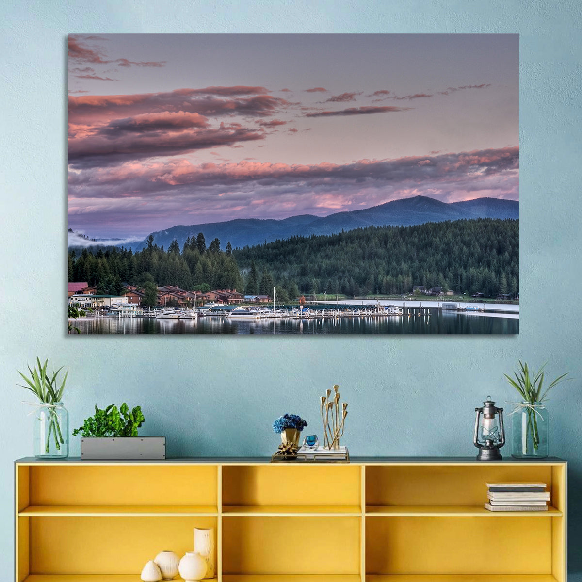 Lake Pend Oreille Twilight Reflection Wall Art