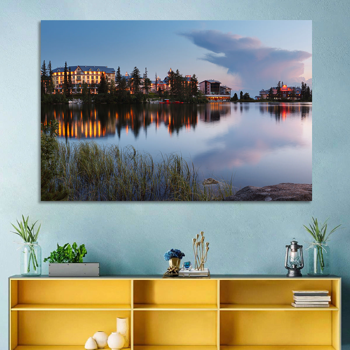 Štrbské Pleso at Dusk Wall Art