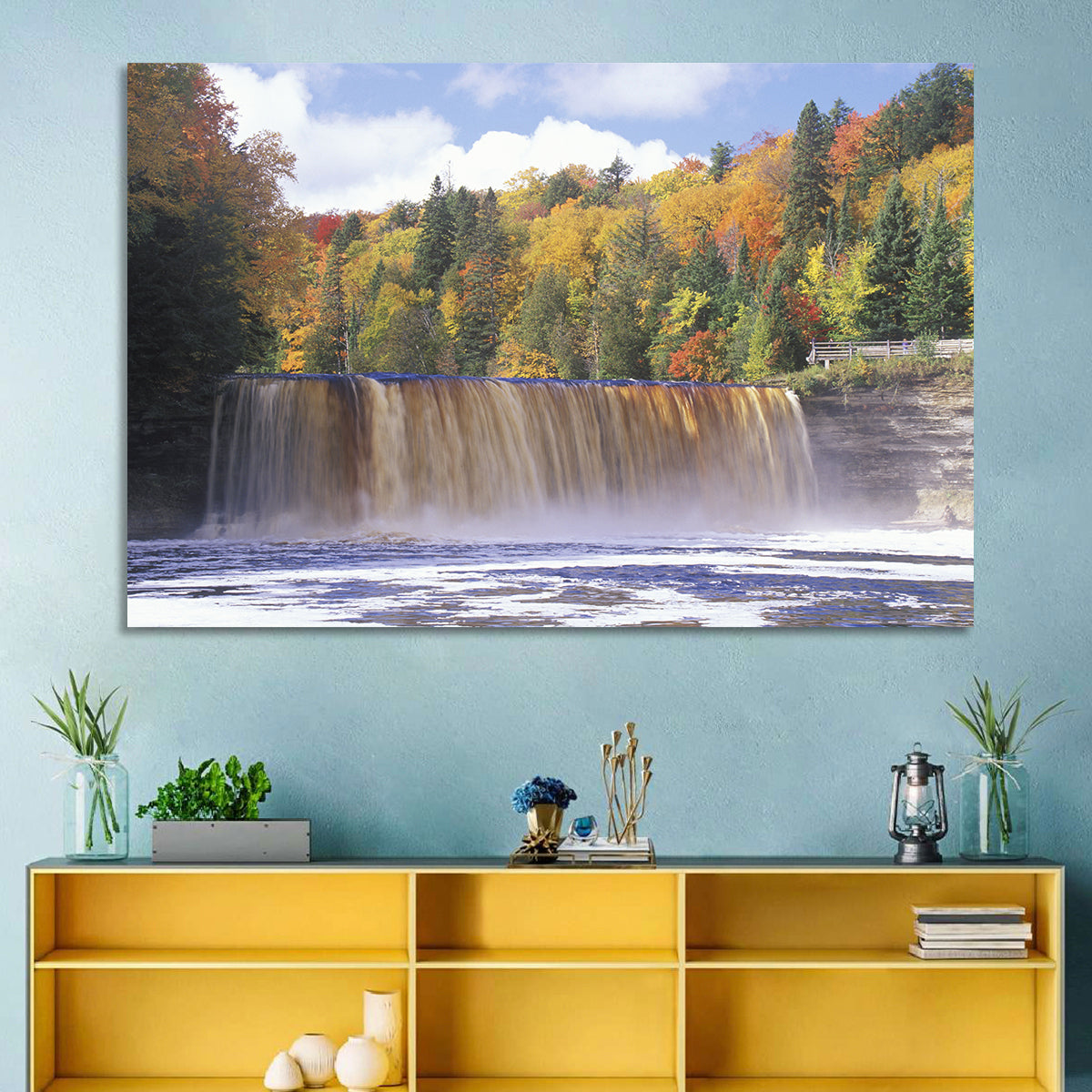 Tahquamenon Falls Autumn Waterfall Wall Art