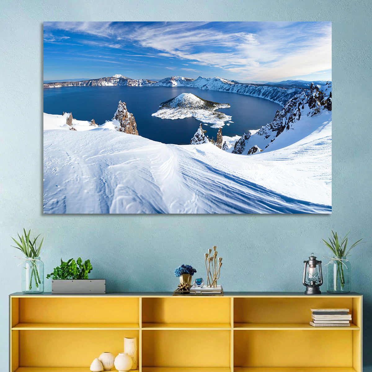Crater Lake with Wizard Island Wall Art