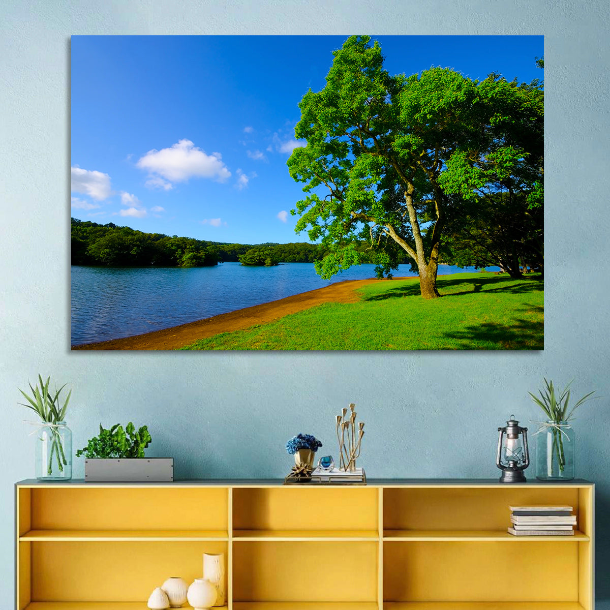 Lake Ippeki Solitary Tree Wall Art