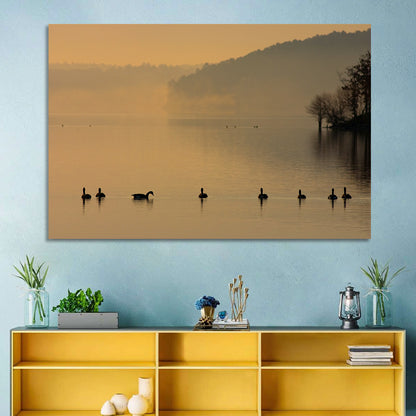 Lake Degray Geese Silhouette Wall Art