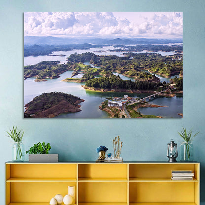 Guatapé Reservoir Aerial View Wall Art