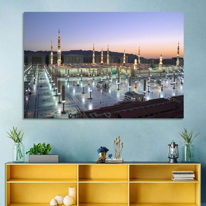 Nabawi Mosque at Dusk, Medina Wall Art